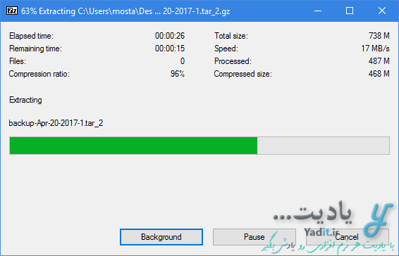 استخراج فایل های فشرده آسیب دیده دانلودی با استفاده از نرم افزار 7Zip