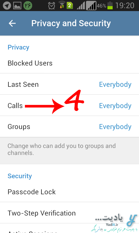 جلوگیری از تماس صوتی افراد ناشناس و مزاحم با شما در تلگرام
