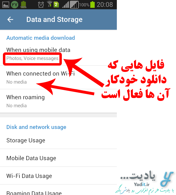 کاهش مصرف دیتای اینترنت توسط تلگرام